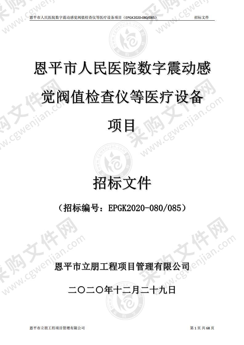 恩平市人民医院数字震动感觉阀值检查仪等医疗设备项目