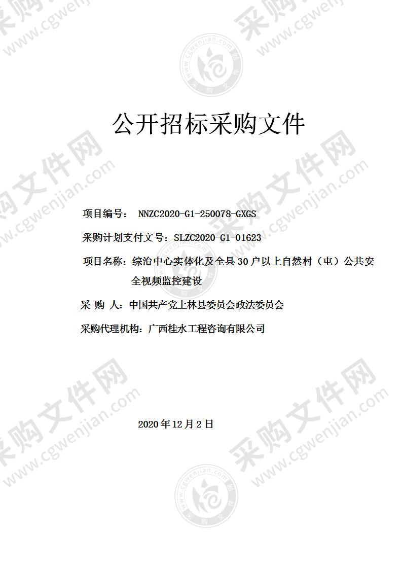 综治中心实体化及全县30户以上自然村（屯）公共安全视频监控建设