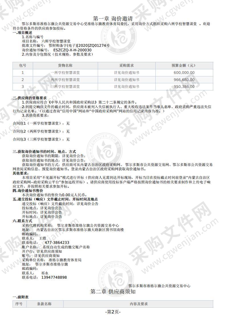 六所学校智慧课堂