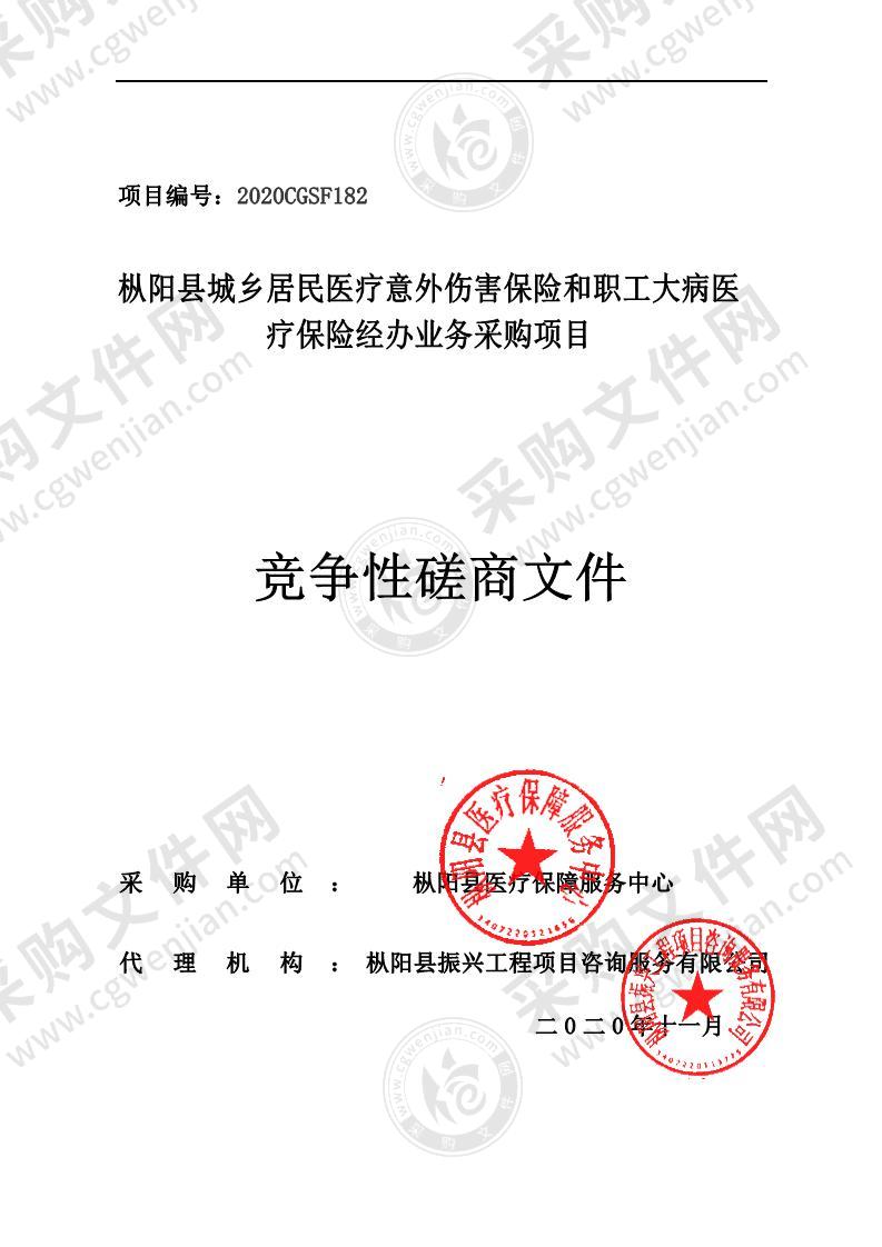 枞阳县城乡居民医疗意外伤害保险和职工大病医疗保险经办业务采购项目（一标段）