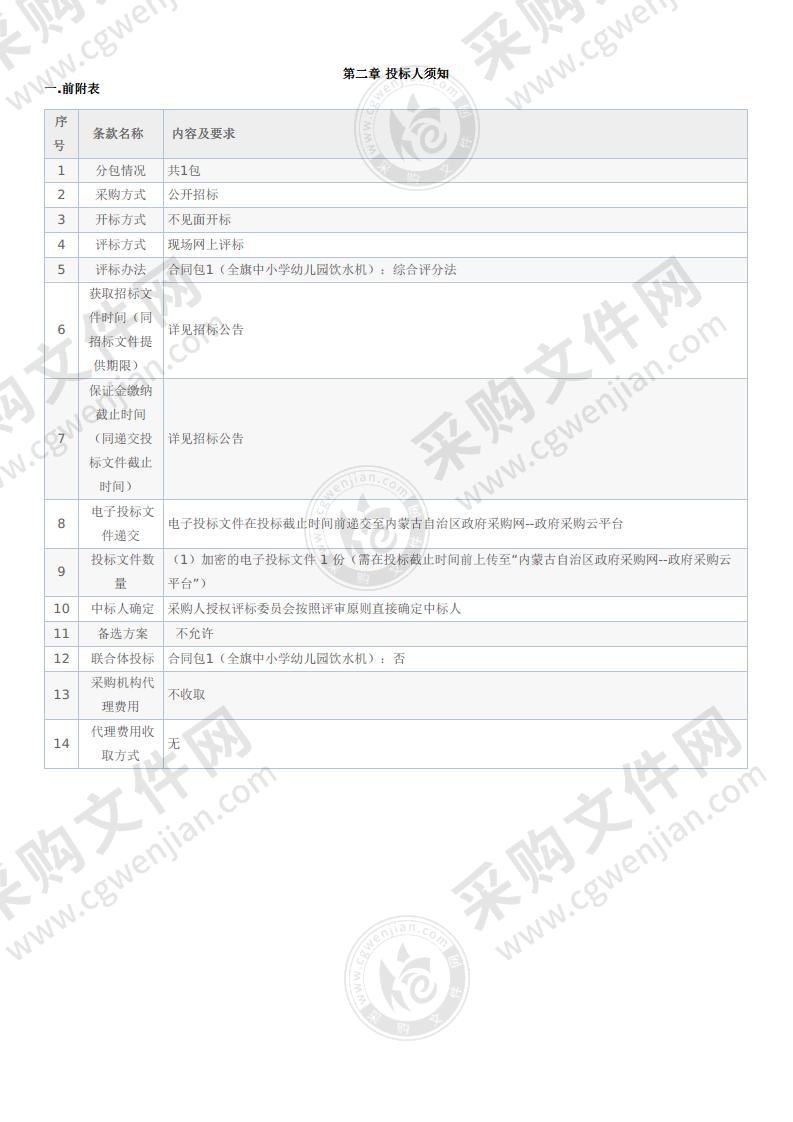 全旗中小学幼儿园饮水机