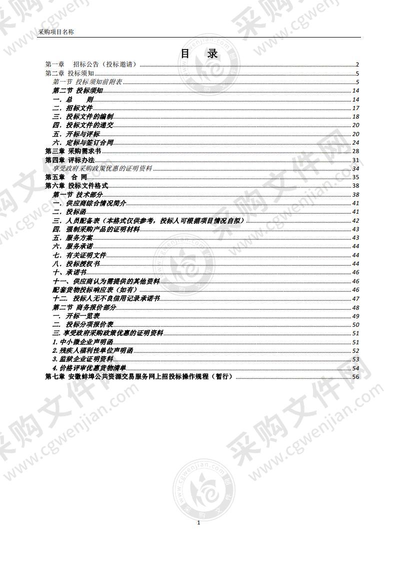 蚌山法院司法辅助送达政府采购项目