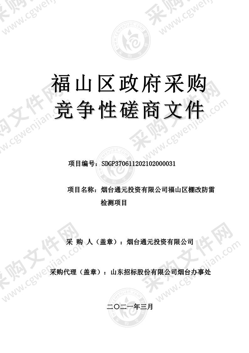 烟台通元投资有限公司福山区棚改防雷检测项目