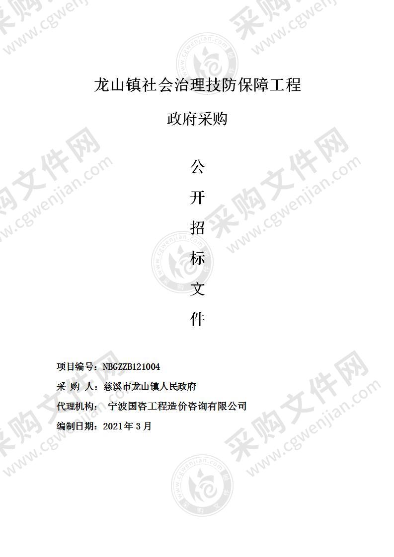 龙山镇社会治理技防保障工程