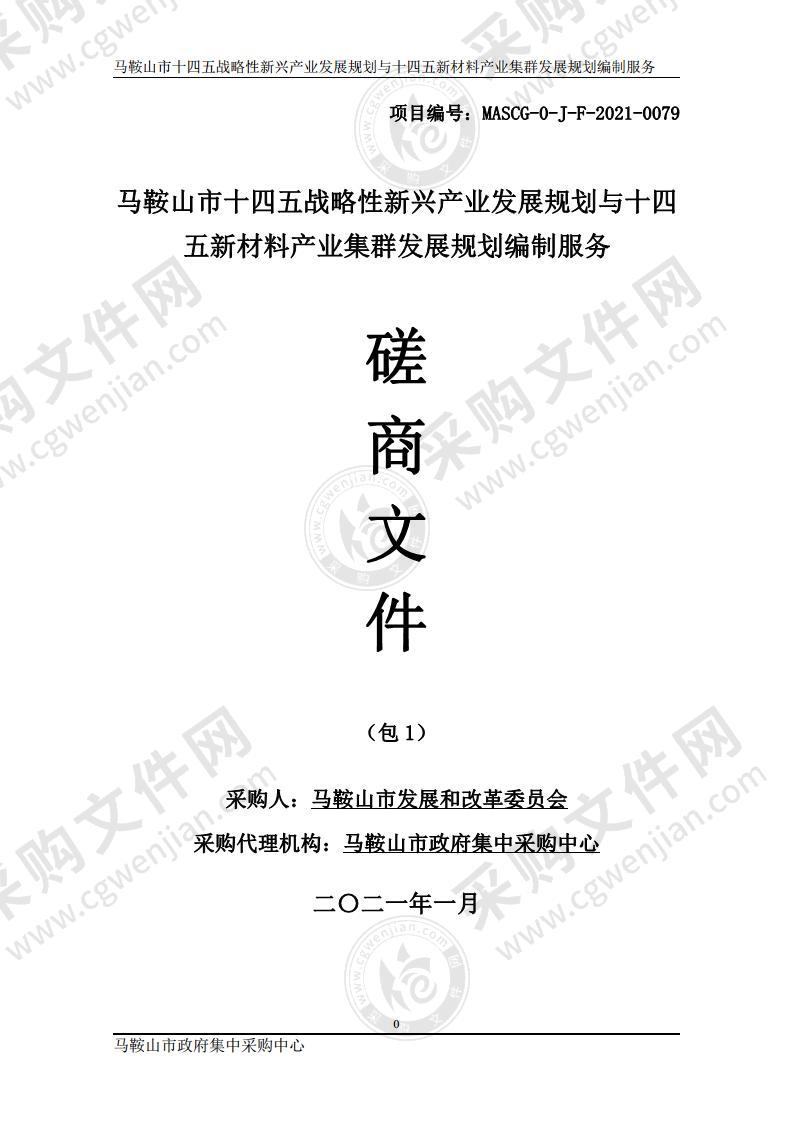 马鞍山市十四五战略性新兴产业发展规划与十四五新材料产业集群发展规划编制服务（包1）