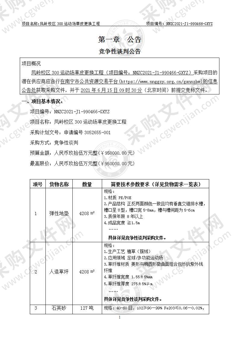 凤岭校区300运动场草皮更换工程