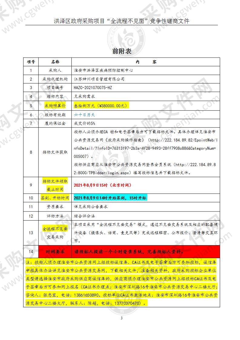 淮安市洪泽区疾病预防控制中心全自动碘分析仪采购项目