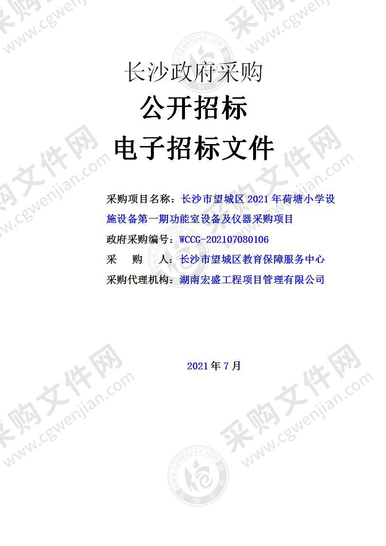 长沙市望城区2021年荷塘小学设施设备第一期功能室设备及仪器采购项目