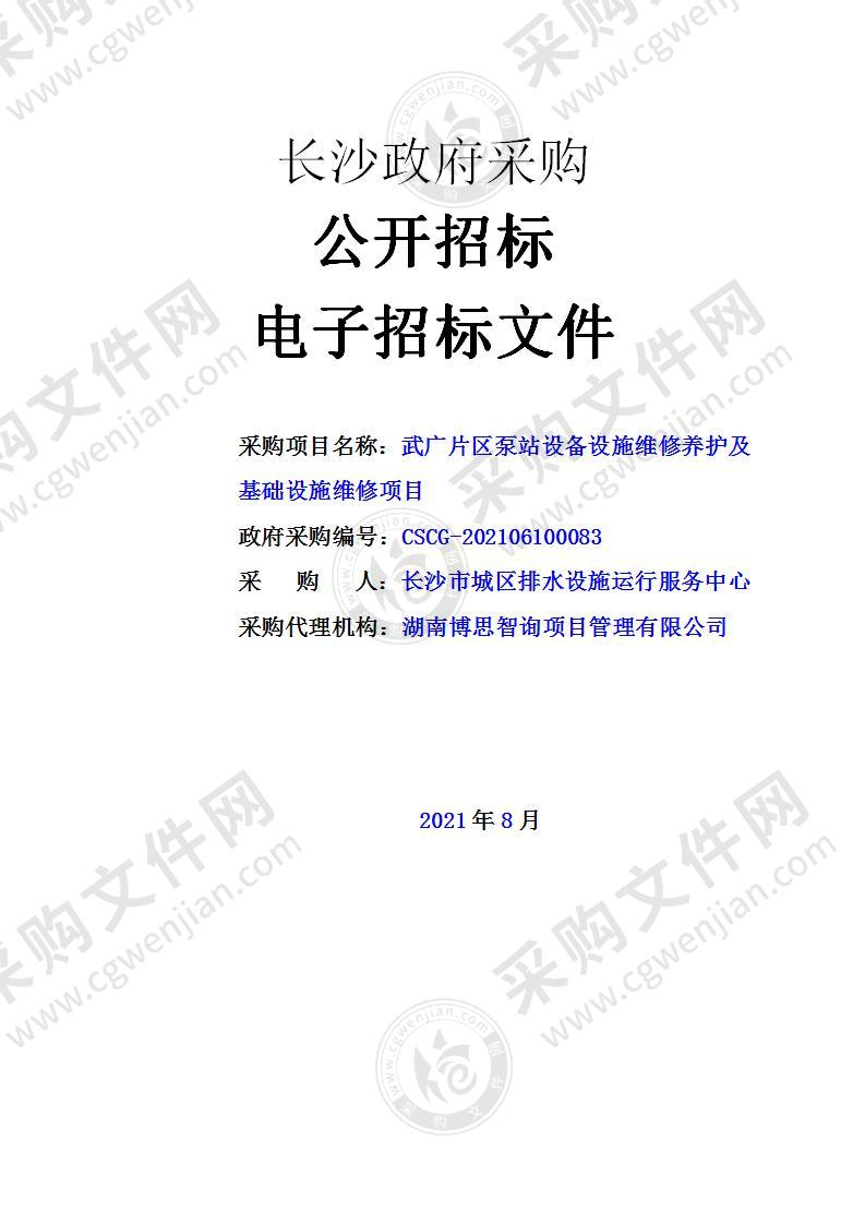 武广片区泵站设备设施维修养护及基础设施维修项目