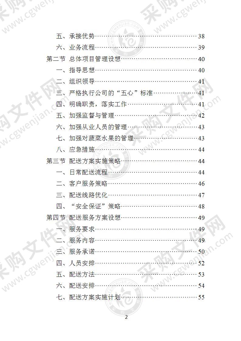 蔬菜水果配送投标方案