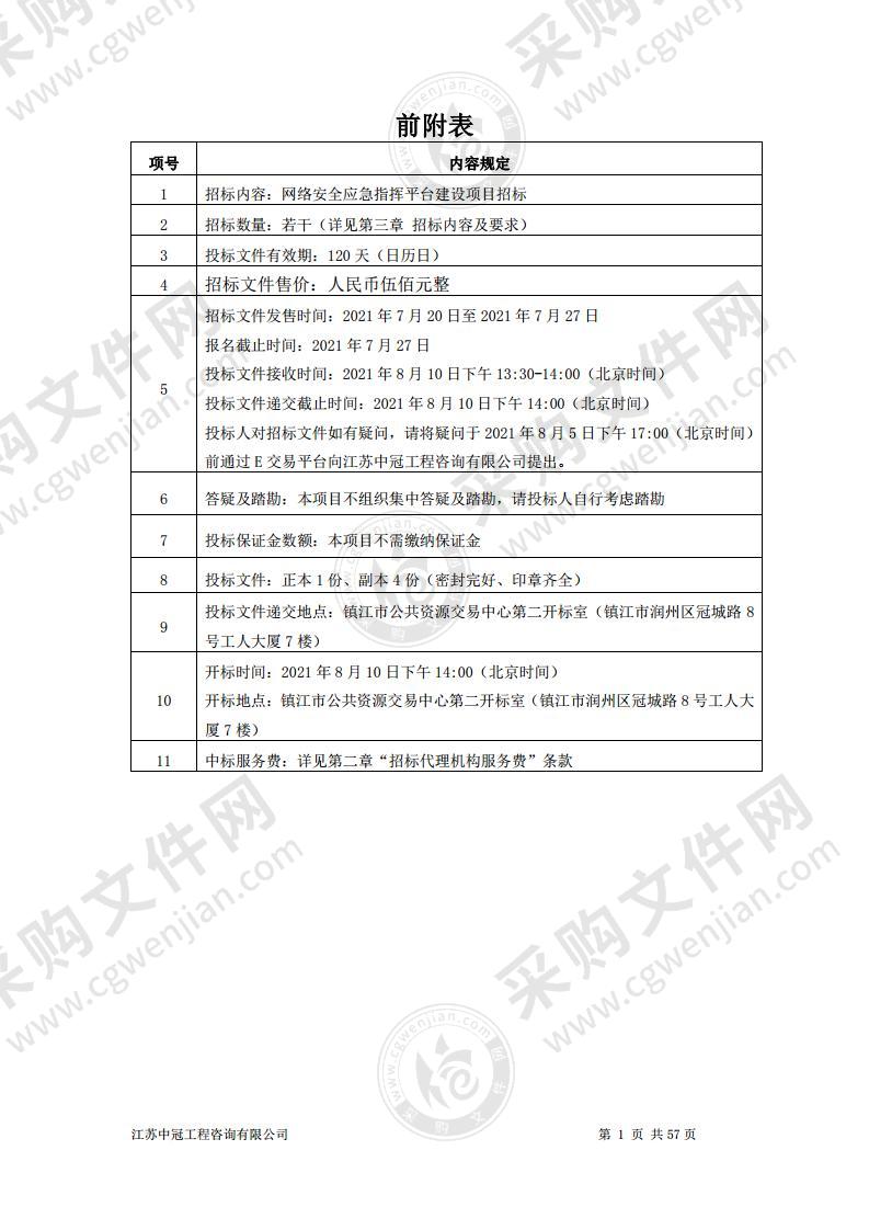 网络安全应急指挥平台建设项目