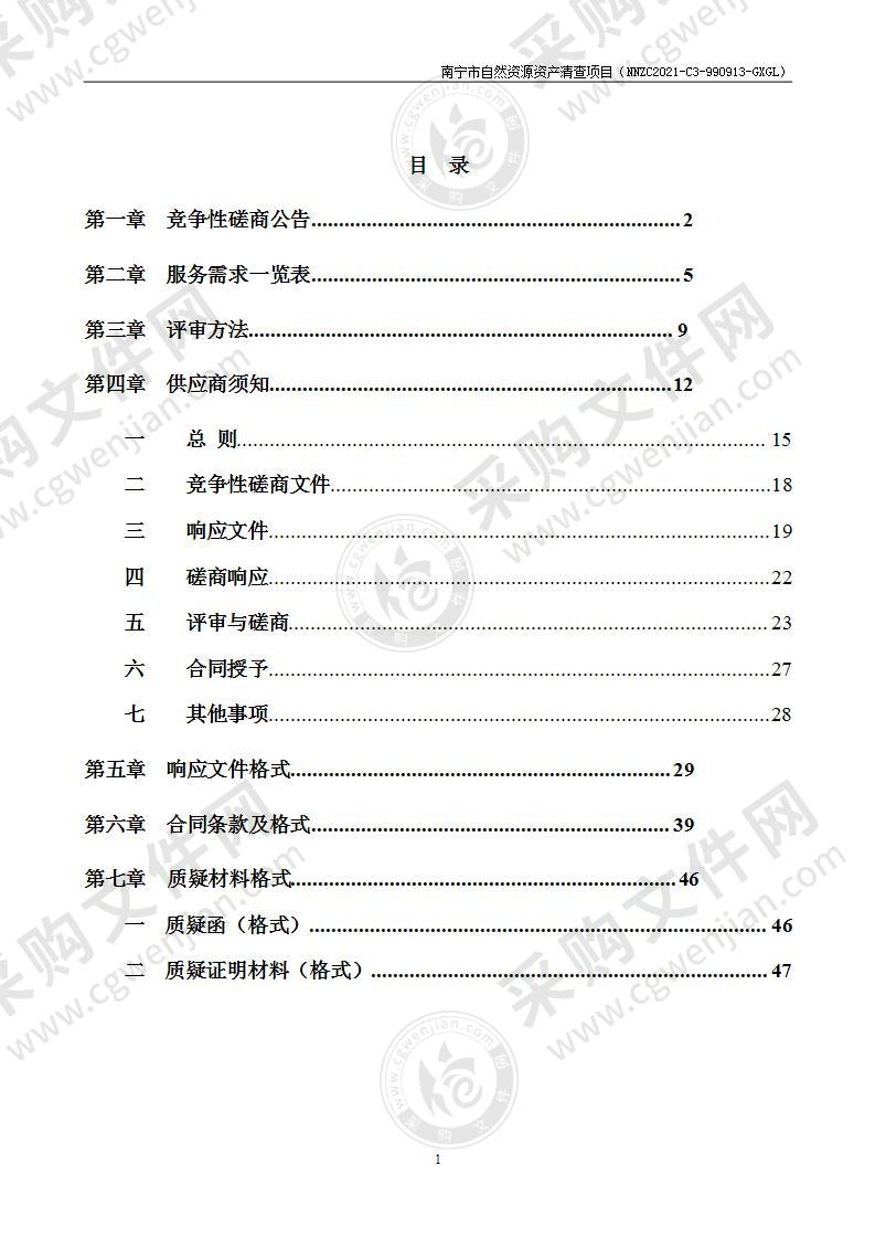 南宁市自然资源资产清查项目