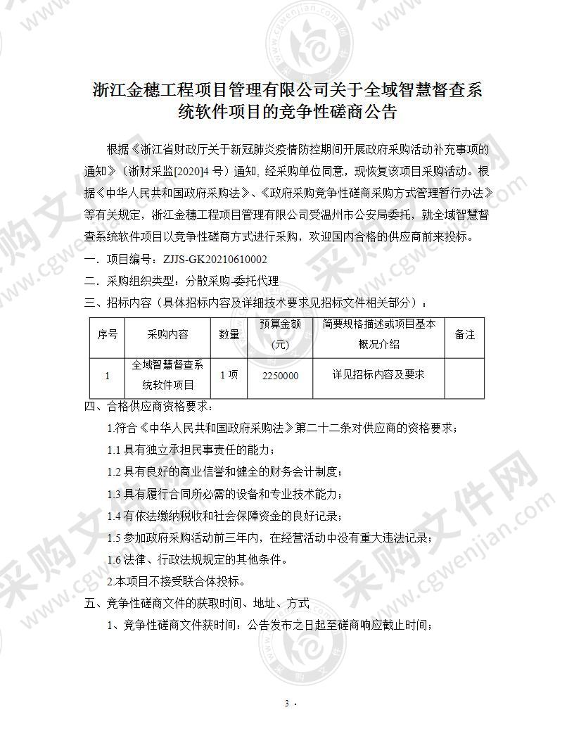 全域智慧督查系统软件项目