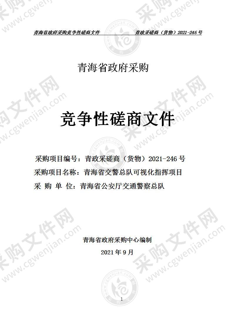 青海省交警总队可视化指挥项目