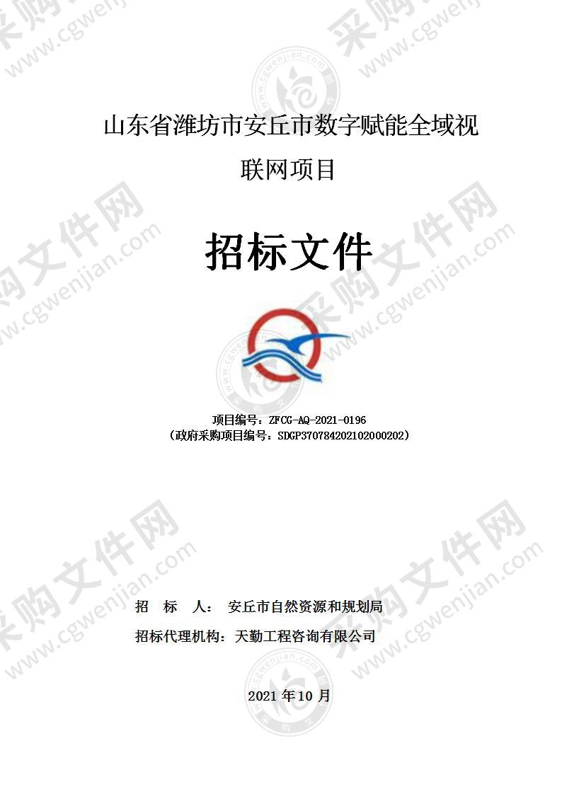 山东省潍坊市安丘市数字赋能全域视联网项目