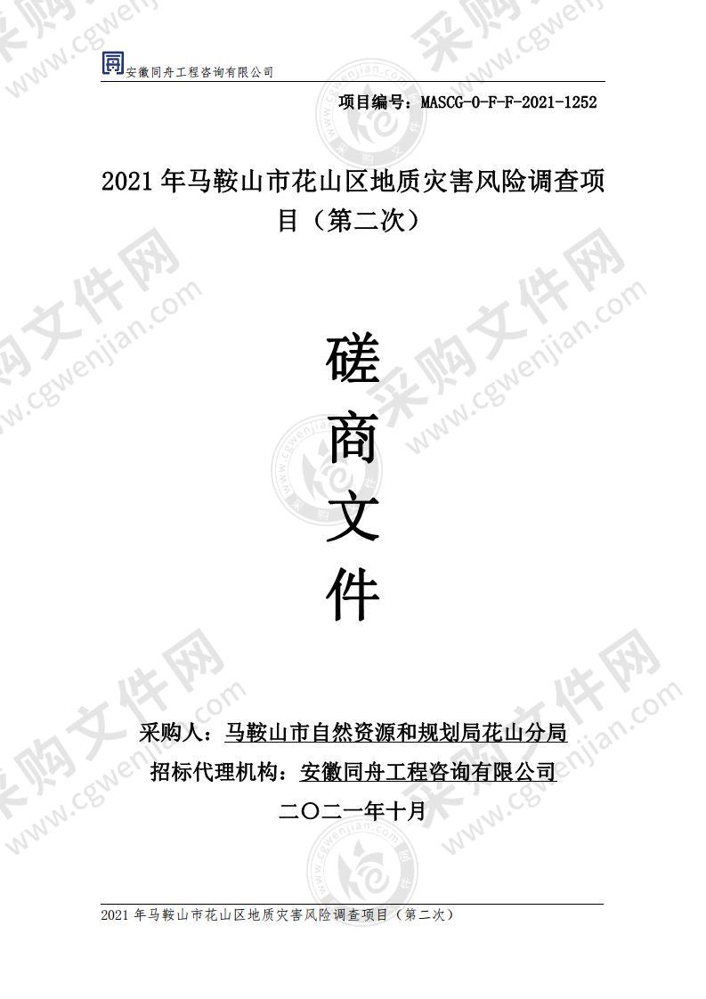 2021年马鞍山市花山区地质灾害风险调查项目