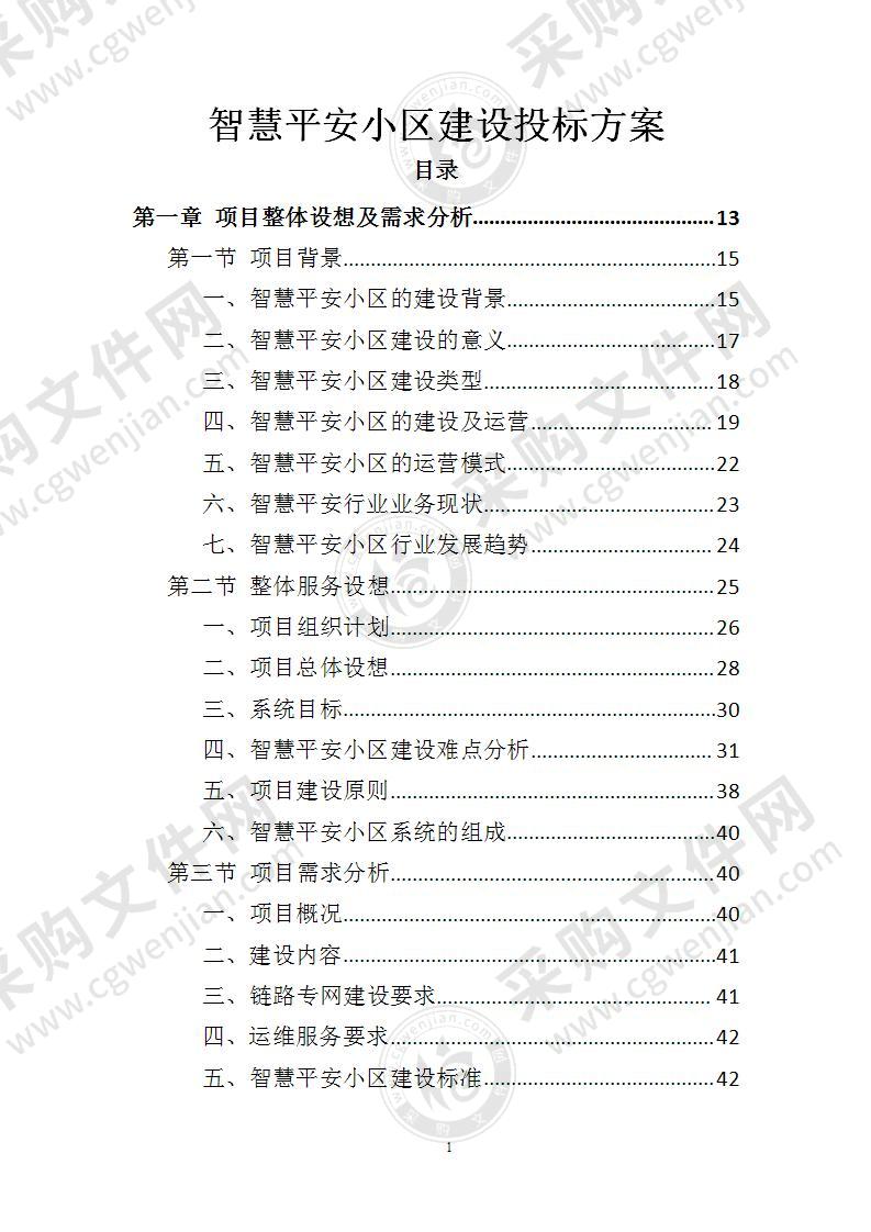 智慧平安小区建设投标方案