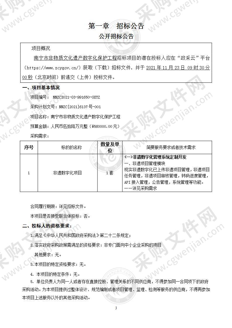 南宁市非物质文化遗产数字化保护工程