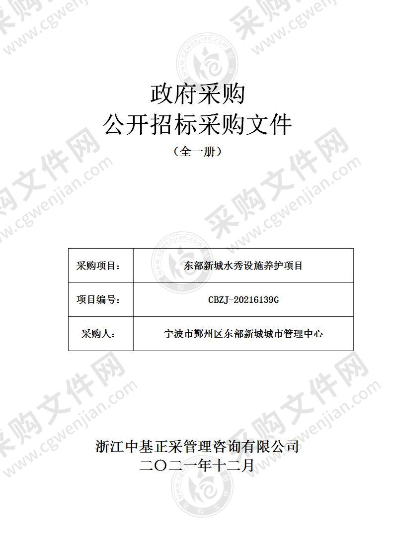 东部新城水秀设施养护项目