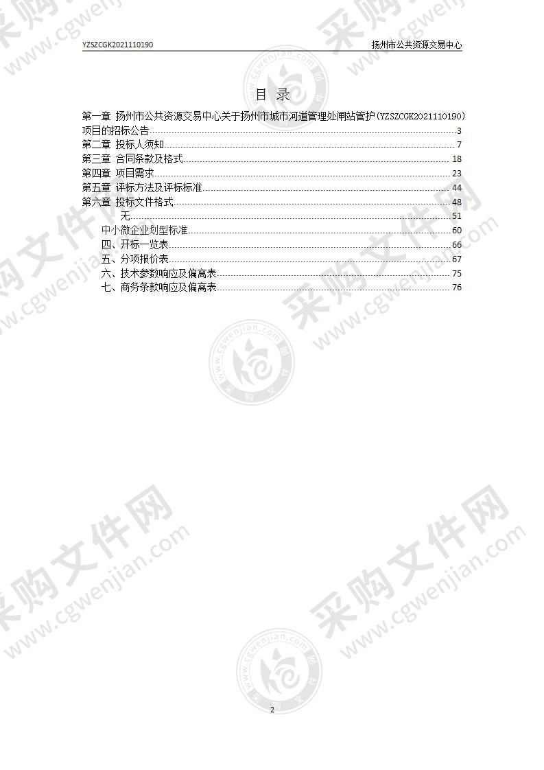 扬州市城市河道管理处闸站管护