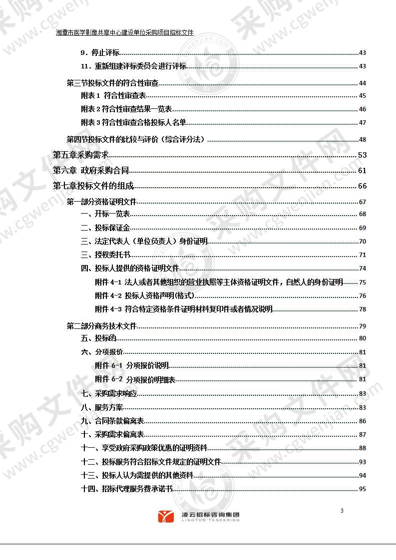 湘潭市医学影像共享中心建设单位采购项目