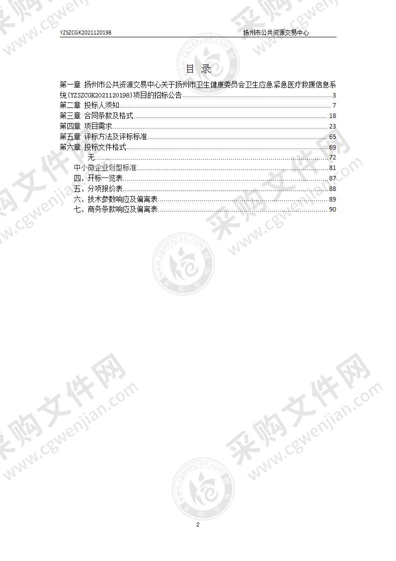 扬州市卫生健康委员会卫生应急紧急医疗救援信息系统