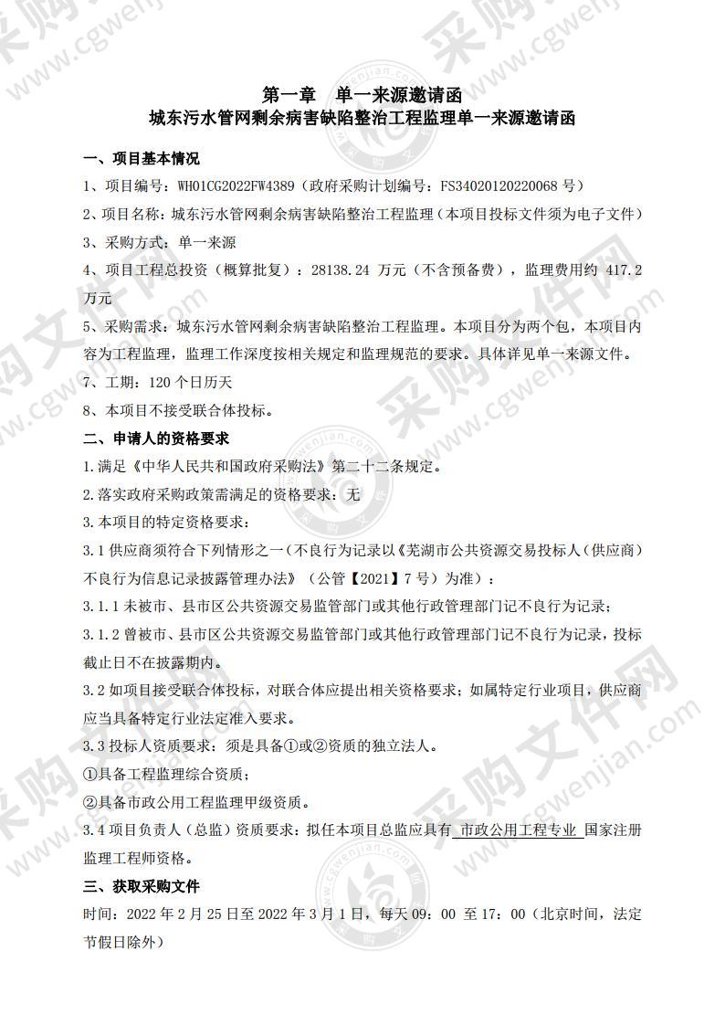 城东污水管网剩余病害缺陷整治工程监理