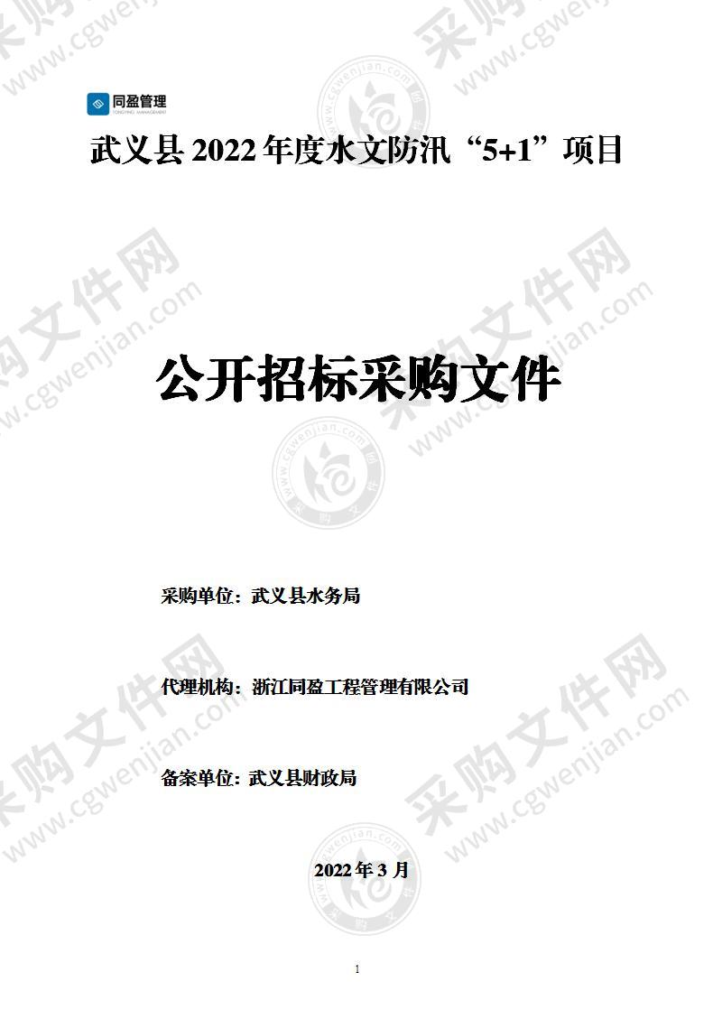 武义县2022年度水文防汛“5＋1”项目