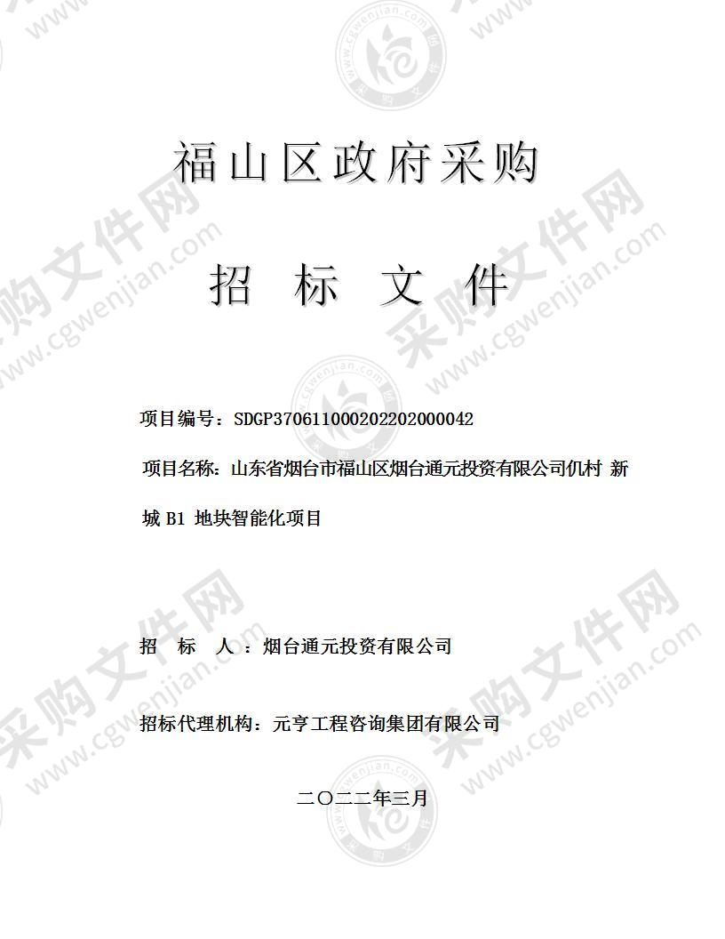 山东省烟台市福山区烟台通元投资有限公司仉村新城B1地块智能化项目