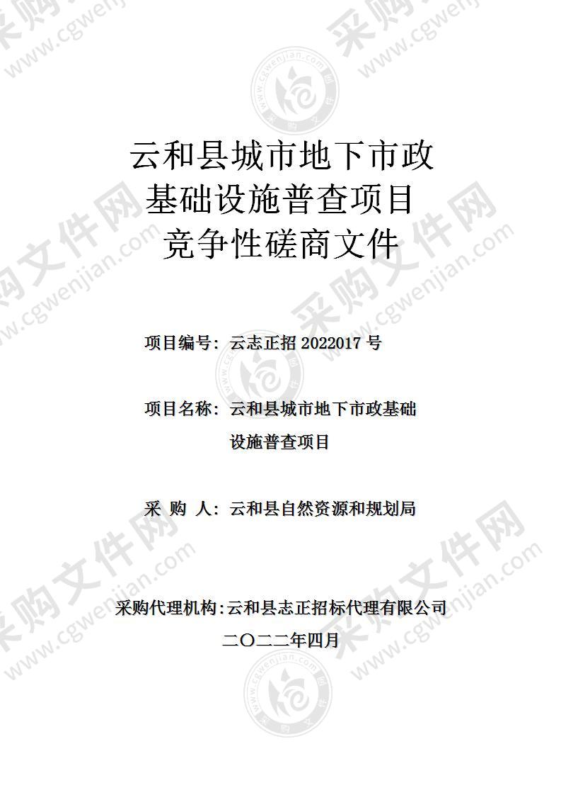 云和县城市地下市政基础设施普查项目