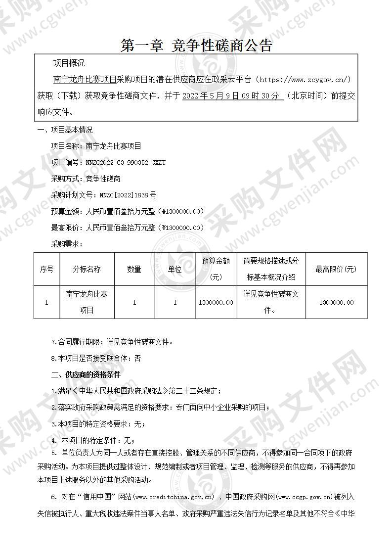 南宁龙舟比赛项目