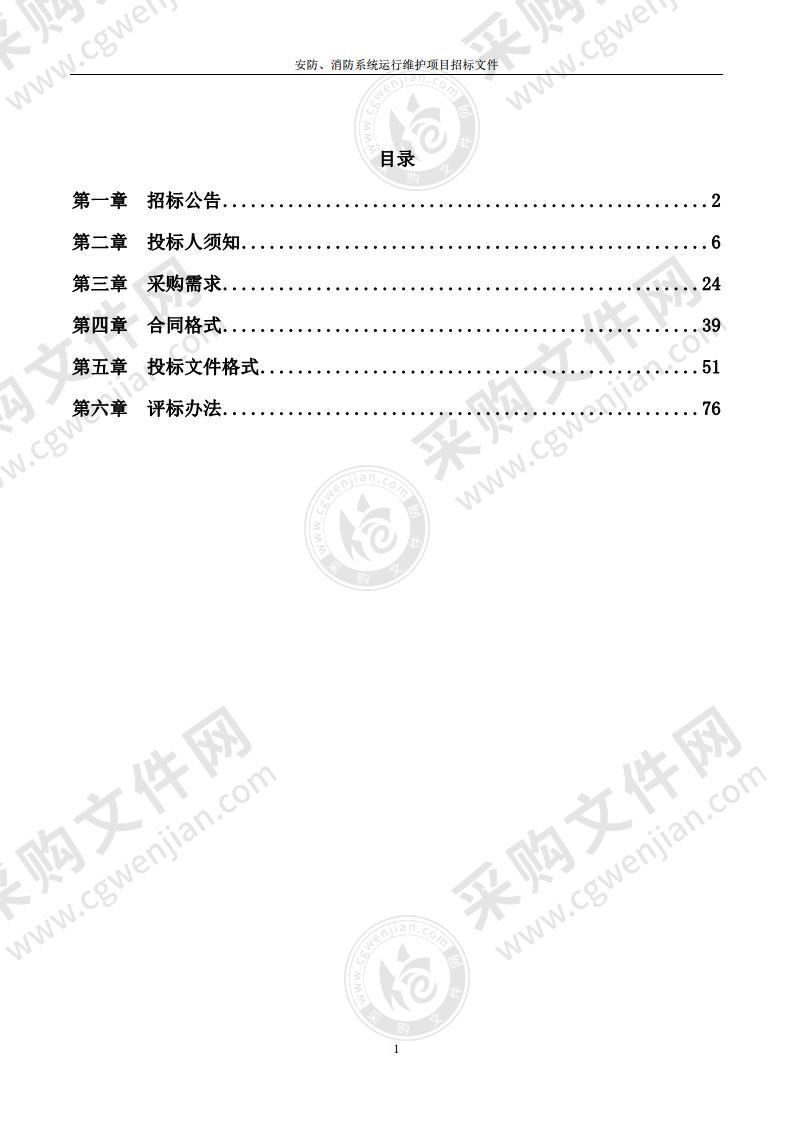 安防、消防系统运行维护项目