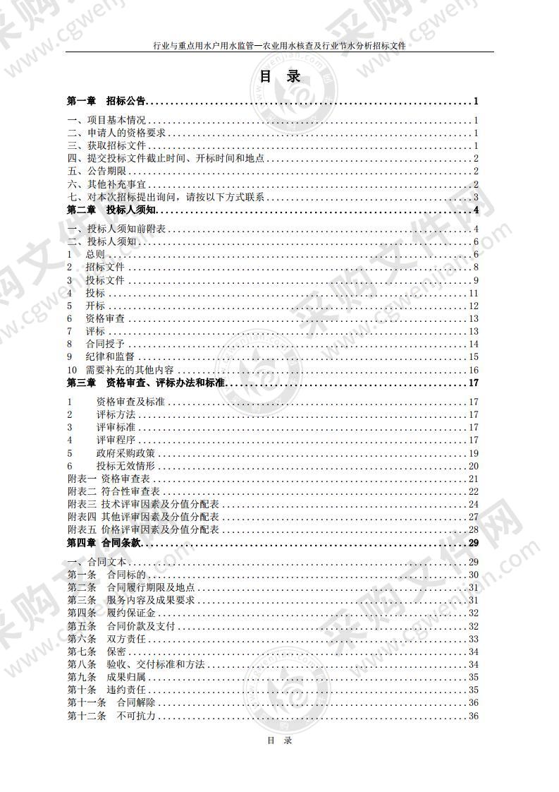 行业与重点用水户用水监管-农业用水核查及行业节水分析