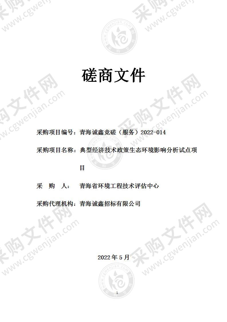 典型经济技术政策生态环境影响分析试点项目