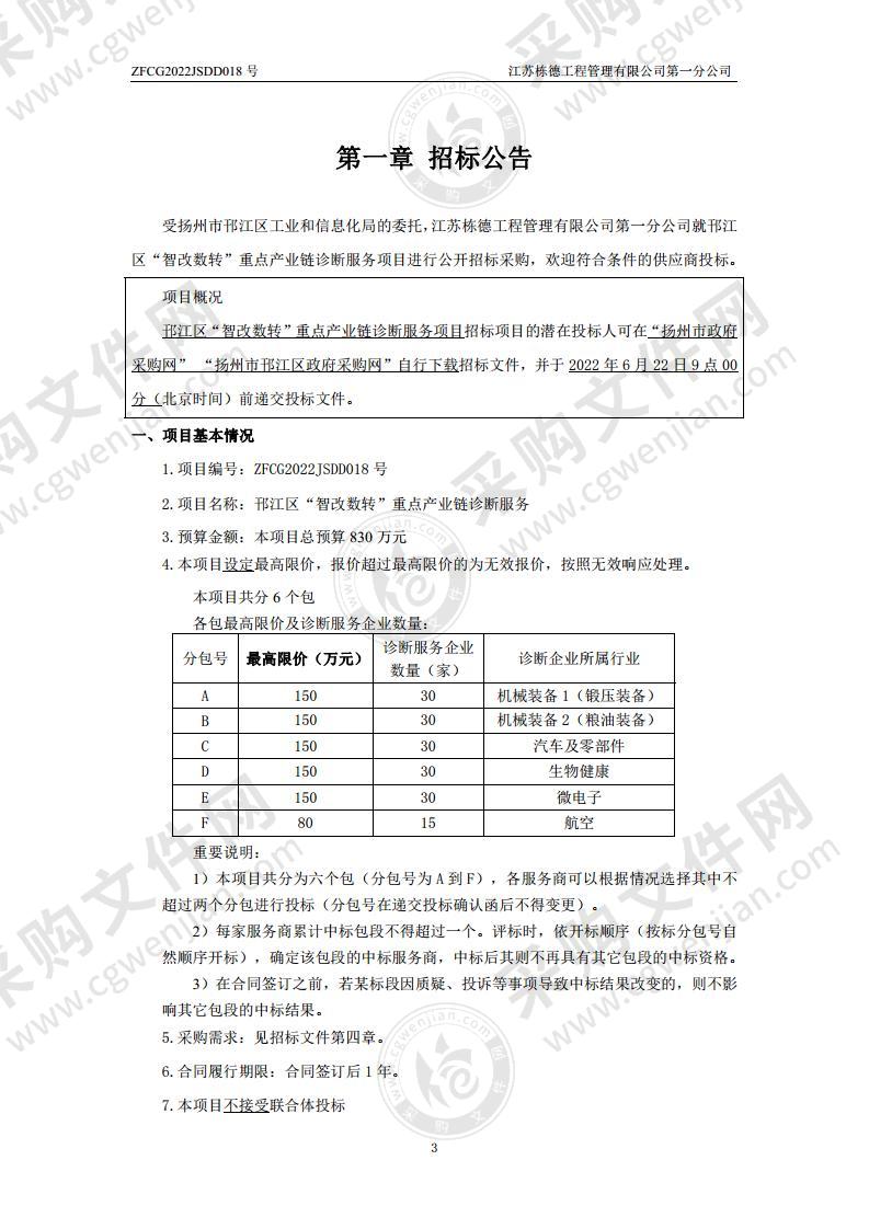 邗江区“智改数转”重点产业链诊断服务