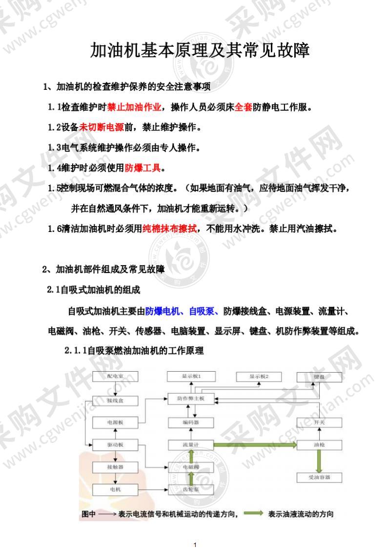 加油机基本原理及其常见故障