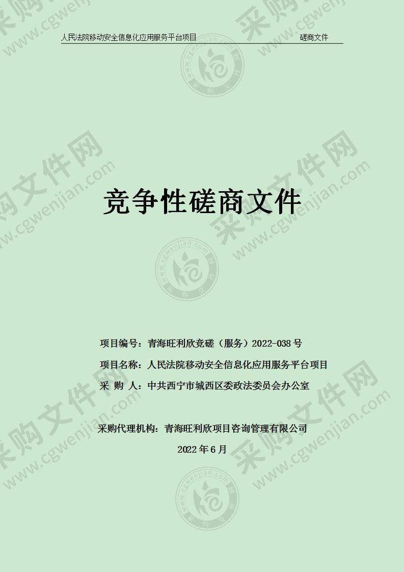 人民法院移动安全信息化应用服务平台项目项目