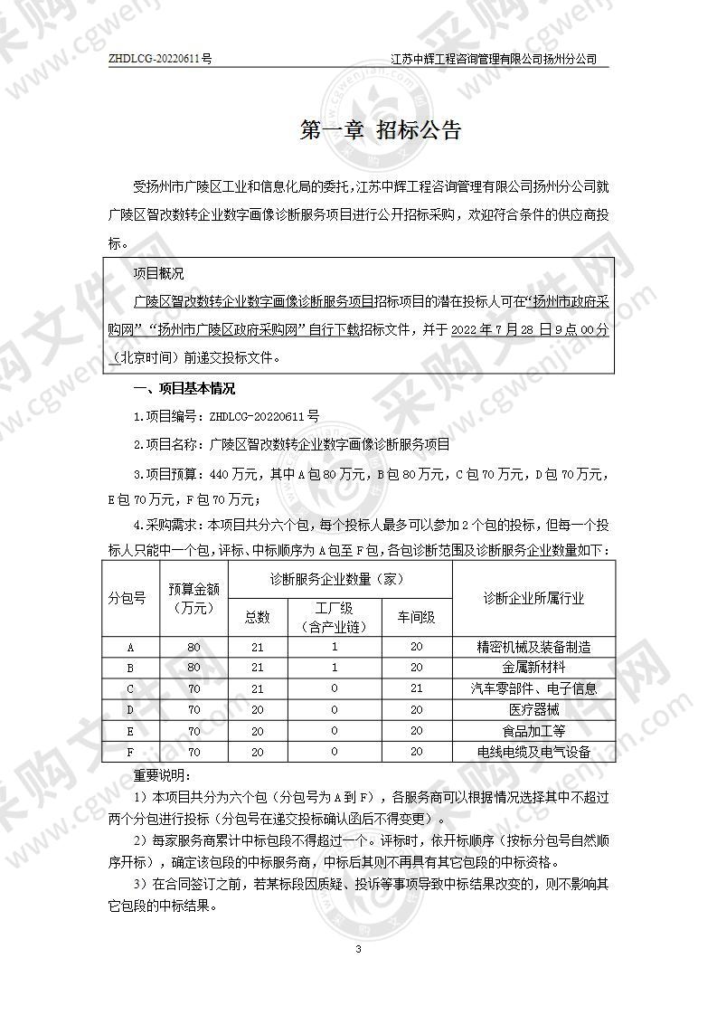 广陵区智改数转企业数字画像诊断服务项目