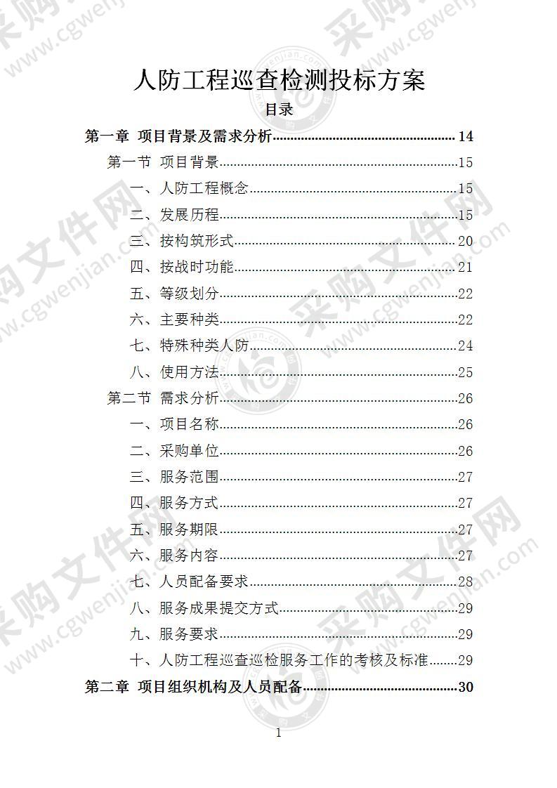 人防工程巡查检测投标方案