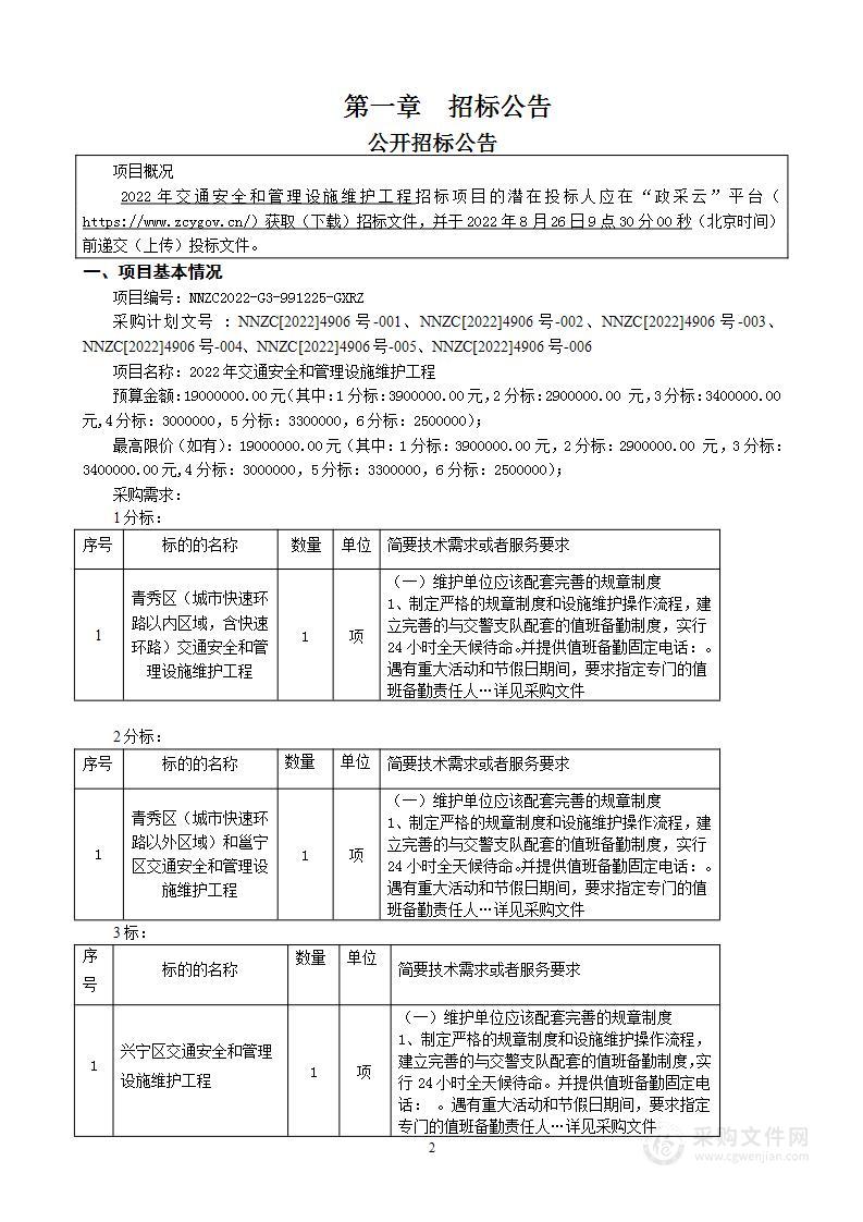 2022年交通安全和管理设施维护工程