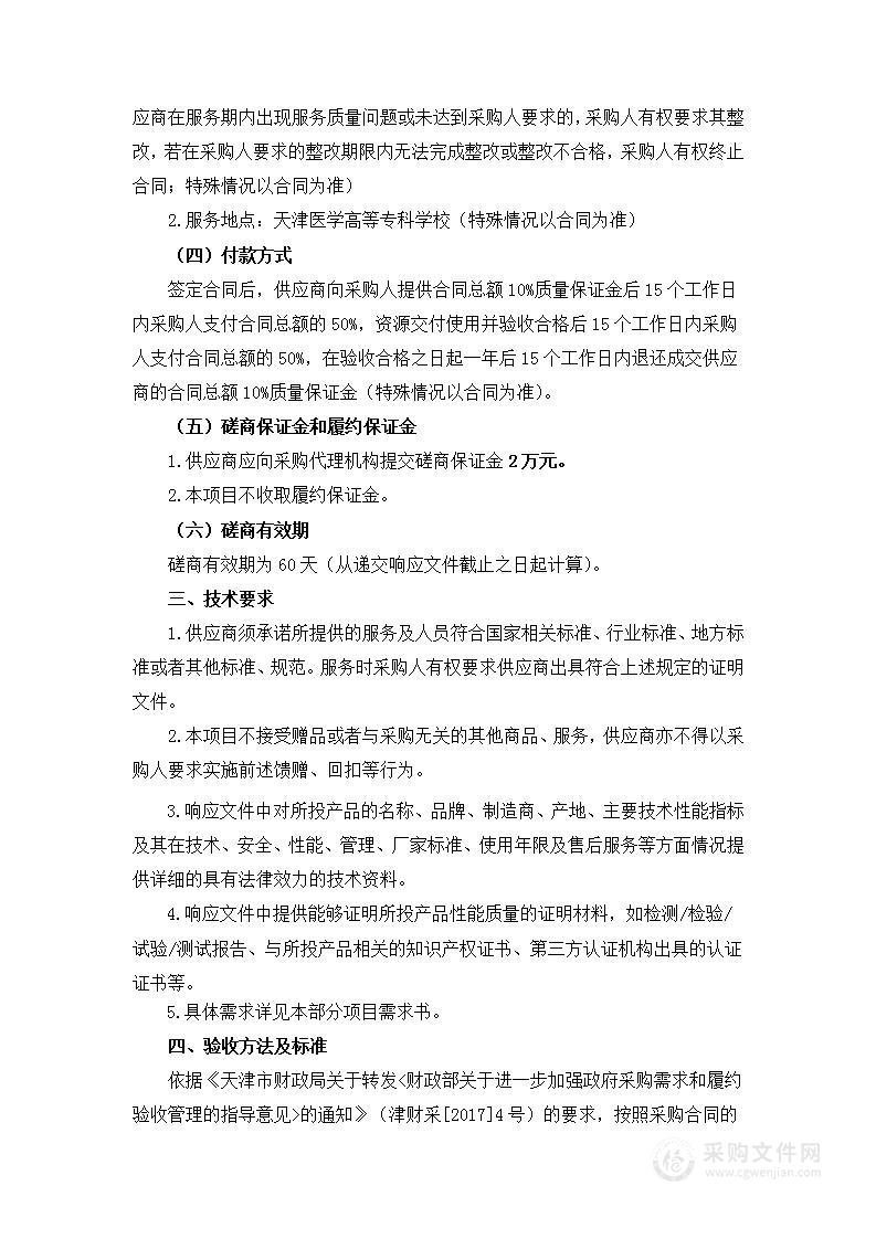 天津医学高等专科学校美容专业课程及资源建设项目