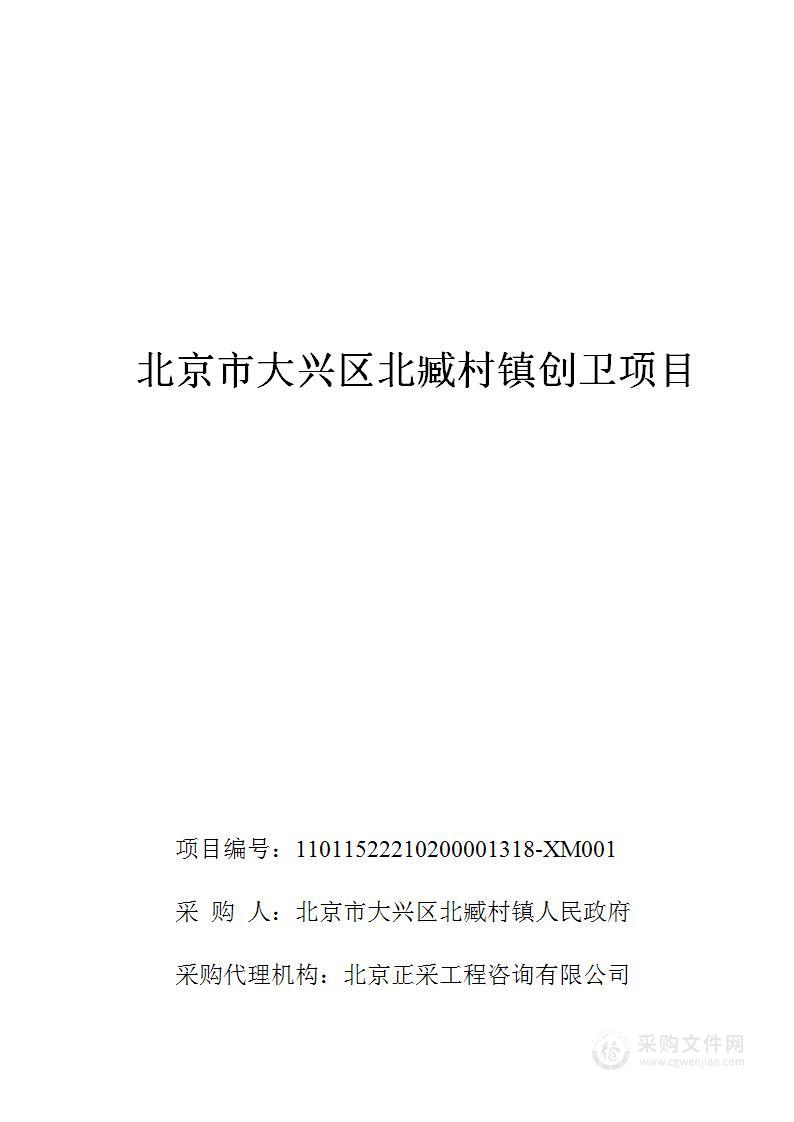 北京市大兴区北臧村镇创卫项目