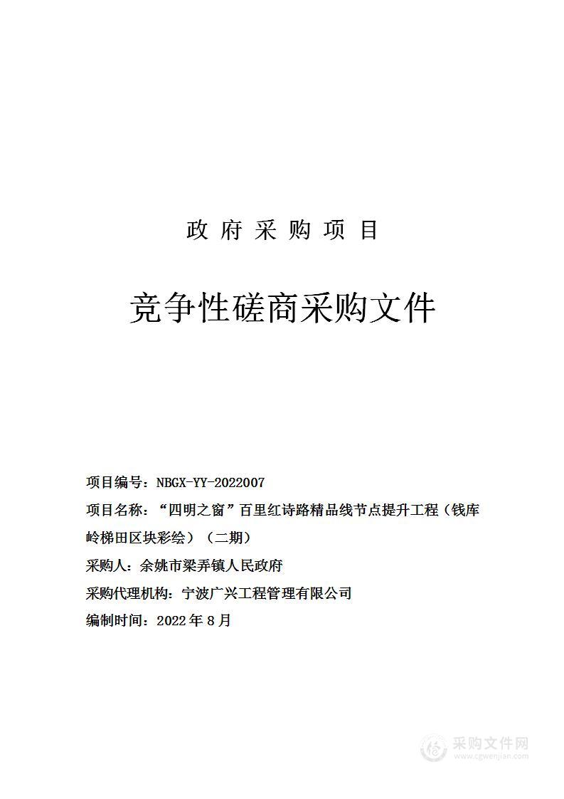 “四明之窗”百里红诗路精品线节点提升工程（钱库岭梯田区块彩绘）（二期）