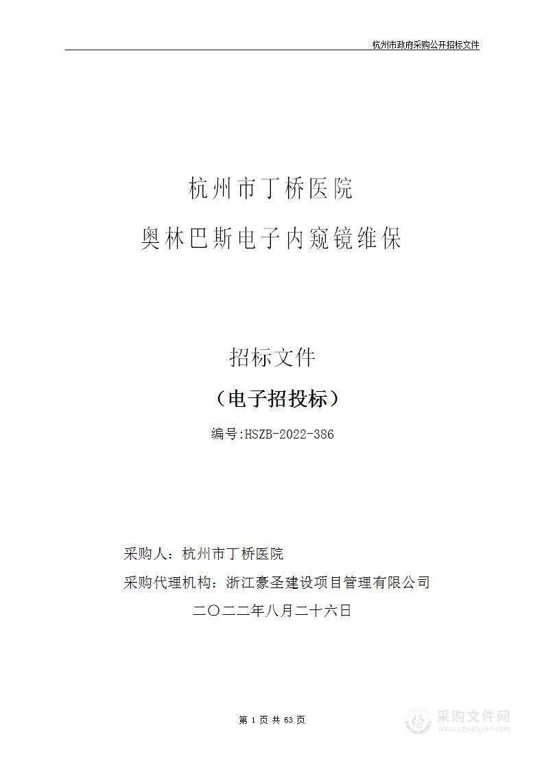 杭州市丁桥医院奥林巴斯电子内窥镜维保