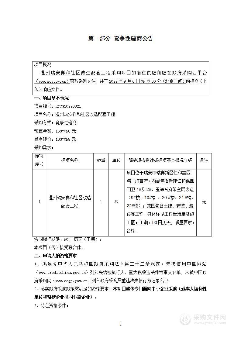 温州瑞安祥和社区改造配套工程