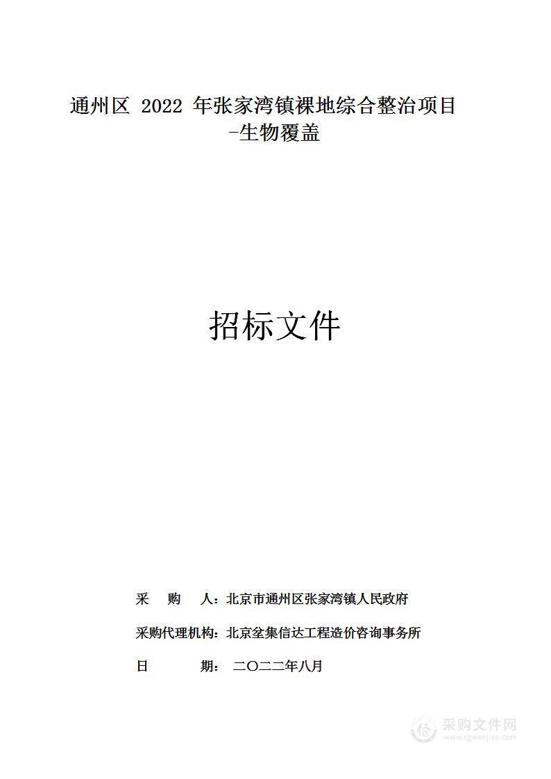 通州区2022年张家湾镇裸地综合整治项目