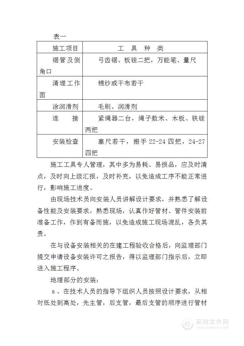 UPVC管材施工方法