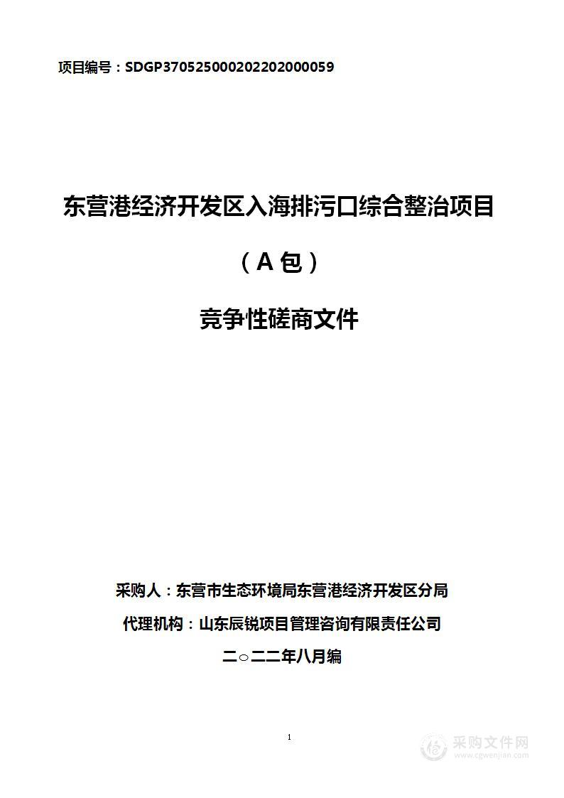 东营港经济开发区入海排污口综合整治项目