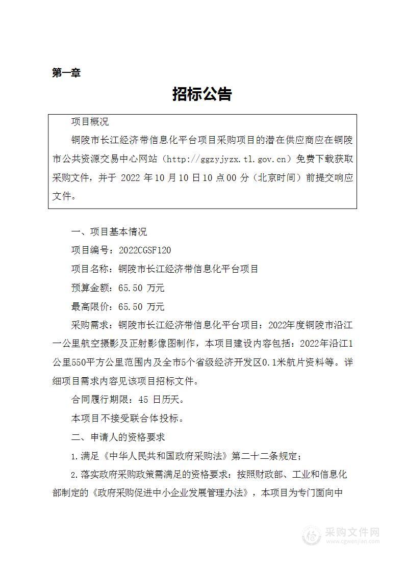 铜陵市长江经济带信息化平台项目