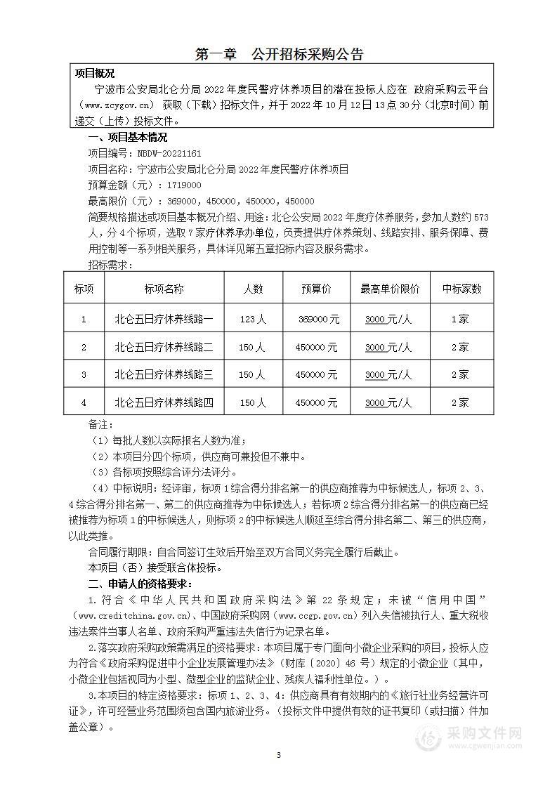 宁波市公安局北仑分局2022年度民警疗休养项目